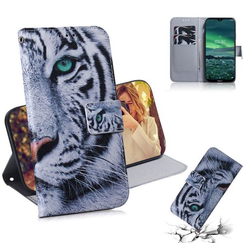 Nokia 2.3 Coque, Saturcase Beau Pu Cuir Magnétique Flip Portefeuille Support Porte-Carte Protecteur Housse Étui Pour Nokia 2.3 (Tx-2)