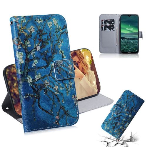 Nokia 2.3 Coque, Saturcase Beau Pu Cuir Magnétique Flip Portefeuille Support Porte-Carte Protecteur Housse Étui Pour Nokia 2.3 (Tx-1)