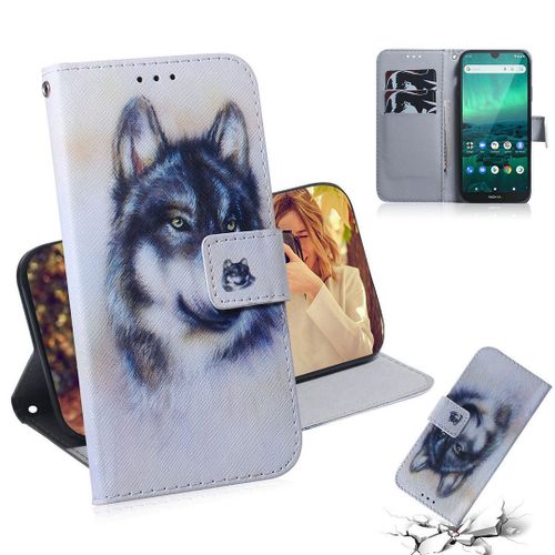 Nokia 1.3 Coque, Saturcase Beau Pu Cuir Magnétique Flip Portefeuille Support Porte-Carte Protecteur Housse Étui Pour Nokia 1.3 (Tx-8)