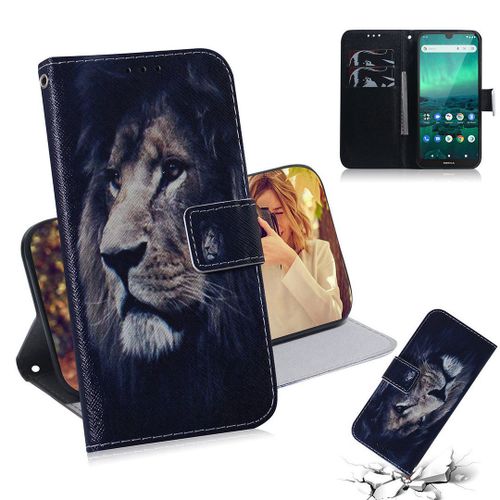 Nokia 1.3 Coque, Saturcase Beau Pu Cuir Magnétique Flip Portefeuille Support Porte-Carte Protecteur Housse Étui Pour Nokia 1.3 (Tx-3)