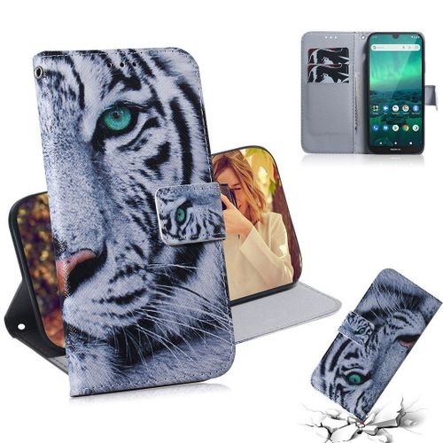Nokia 1.3 Coque, Saturcase Beau Pu Cuir Magnétique Flip Portefeuille Support Porte-Carte Protecteur Housse Étui Pour Nokia 1.3 (Tx-2)