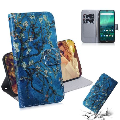 Nokia 1.3 Coque, Saturcase Beau Pu Cuir Magnétique Flip Portefeuille Support Porte-Carte Protecteur Housse Étui Pour Nokia 1.3 (Tx-1)