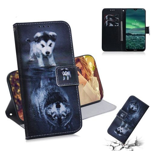 Nokia 2.3 Coque, Saturcase Beau Pu Cuir Magnétique Flip Portefeuille Support Porte-Carte Protecteur Housse Étui Pour Nokia 2.3 (Tx-10)