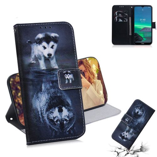 Saturcase Coque Pour Nokia 1.4, Beau Pu Cuir Magnétique Flip Portefeuille Support Porte-Carte Protecteur Housse Étui Pour Nokia 1.4 (Tx-10)