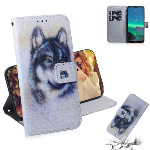 Saturcase Coque Pour Nokia 1.4, Beau Pu Cuir Magnétique Flip Portefeuille Support Porte-Carte Protecteur Housse Étui Pour Nokia 1.4 (Tx-8)