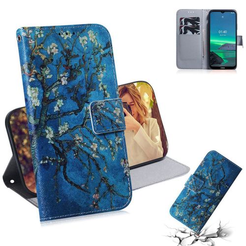 Saturcase Coque Pour Nokia 1.4, Beau Pu Cuir Magnétique Flip Portefeuille Support Porte-Carte Protecteur Housse Étui Pour Nokia 1.4 (Tx-1)