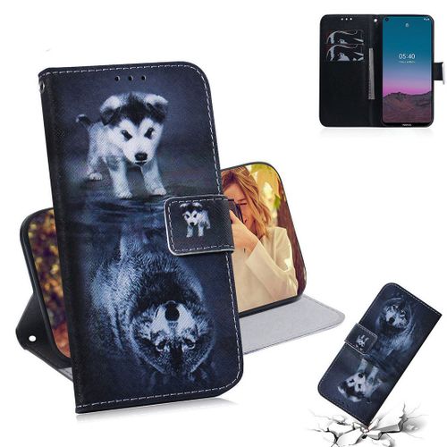 Saturcase Coque Pour Nokia 5.4, Beau Pu Cuir Magnétique Flip Portefeuille Support Porte-Carte Protecteur Housse Étui Pour Nokia 5.4 (Tx-10)