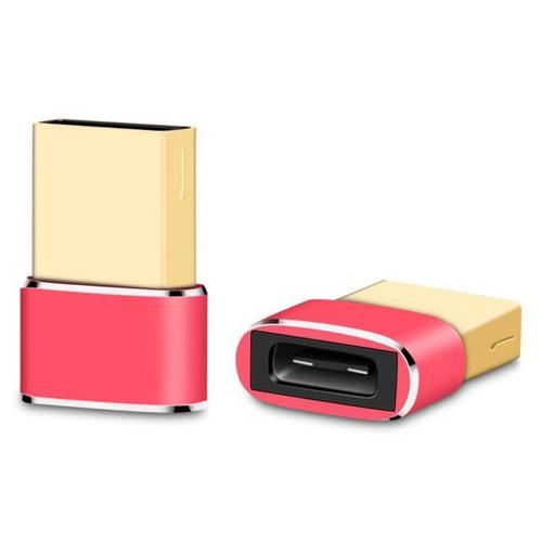 Adaptateur USB 2.0 de type-c mâle vers femelle pour clé USB de  qualité,adaptateur de convertisseur pour ordinateur et téléphone - Type red