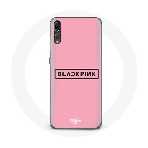 Coque Pour Huawei P20 Pro Blackpink Groupe De K-Pop Logo Fond Rose