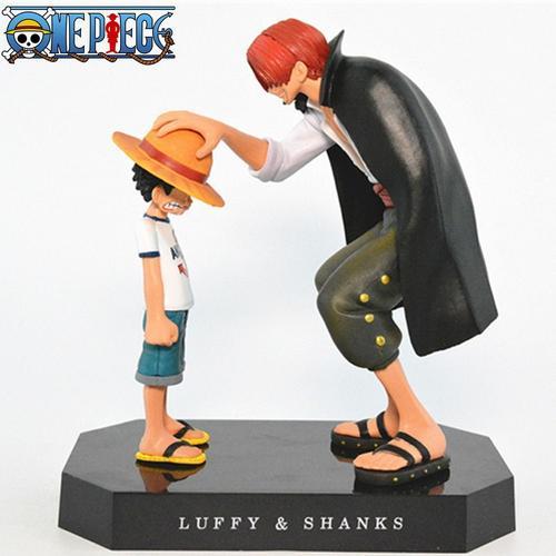 One Piece Figurine Luffy Et Shanks Décoration Dessin Animé Collection Modèle Manga