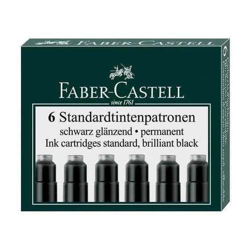 Faber-Castell Etui De 6 Cartouche D'encre Standard Noir