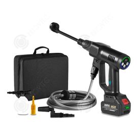Nettoyeur haute pression sans fil Tuyau 5 mètres portable haute pression Pistolet à eau pour lavage de voiture domestique noir