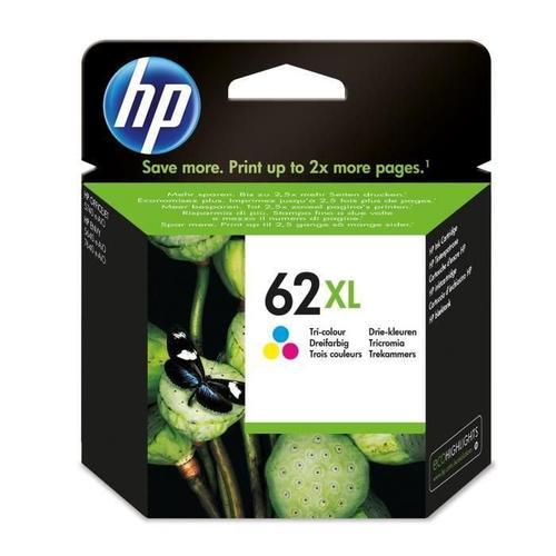 HP 62XL Cartouche d'encre 3 couleurs originale grande capacité (C2P07AE) Cyan, Magenta et Jaune
