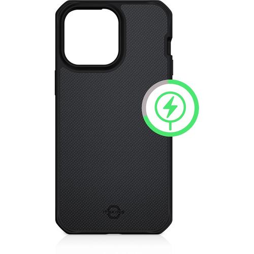 Coque Renforcée Iphone 14 Pro Max Compatible Magsafe Ballistic Nylon R 100% Plastique Recyclé Noire Itskins