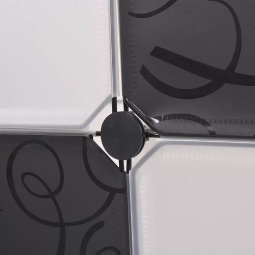 Vidaxl Organisateur De Rangement Cube Avec 9 Compartiments Noir/Blanc