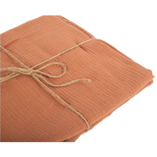 Nappe Gaze De Coton Lavable 1.3x2.4m Terracotta