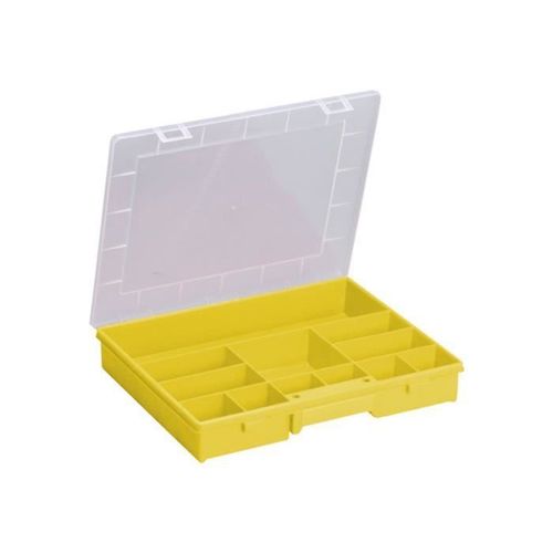 Pressel Euro Plus Basic Boîte De Rangement 15 Pochettes Jaune, Transparent