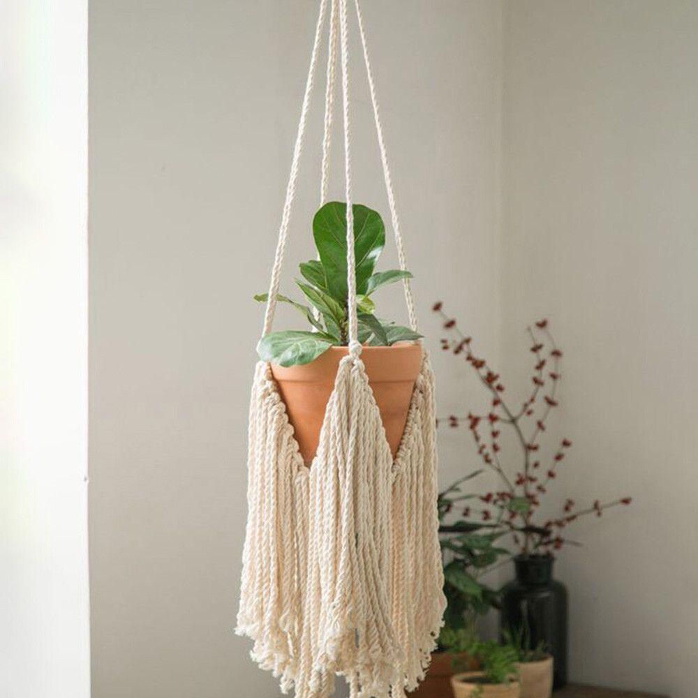 Acheter Cintre pour plantes en macramé, support de Pot de fleur, panier  suspendu en corde de Jute, décor de jardin