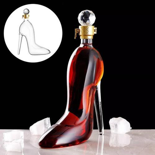 Carafe De Whisky Vin Cognac En Forme De Chaussures En Talons, Design 375ml