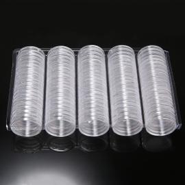 Zerodis tube rond transparent pour pièces de monnaie Tubes de stockage de  pièces de monnaie en plastique ronds transparents avec