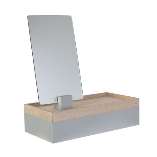 Boîte à Bijoux Design Avec Miroir Home - Gris