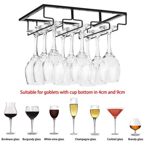Casier À Verres À Vin Organisateur De Verres À Vin Adapté Pour Bar Cuisine Boîte De Rangement En Métal Noir Facile À Installer Gain De Place