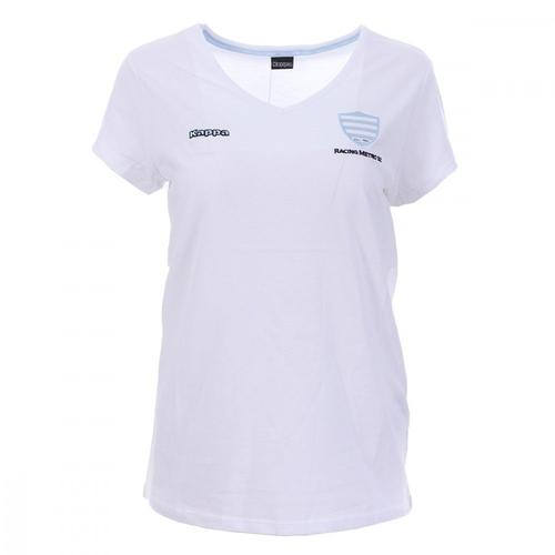 Racing 92 T-Shirt Rugby Blanc Femme Kappa