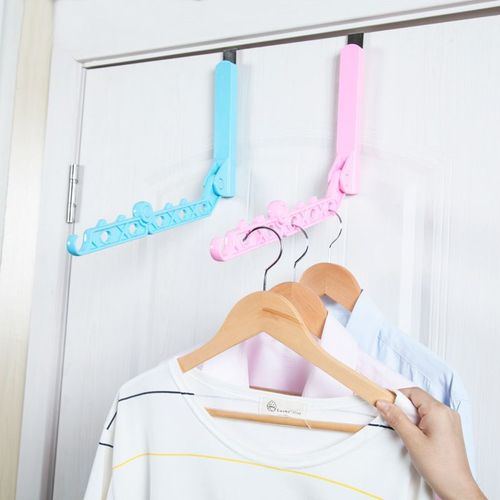 Cintre Pliable Avec Crochet Support De Séchage Créatif Gain D'espace Magique Pour Vêtements 6 Trous