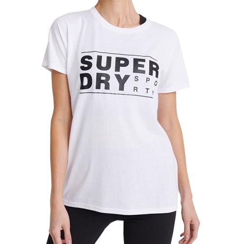 T-Shirt Blanc Femme Superdry Core Sport