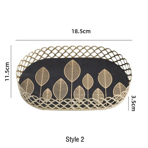 Plateau De Rangement En Fer Doré, Boîte De Rangement Pour Bijoux, Organisateur De Cosmétiques, Maquillage, Décoration De La Maison, Plateau De Bureau