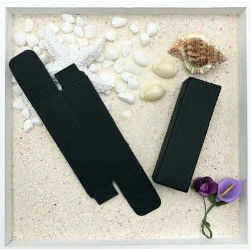 Boîte De Rangement En Papier Kraft Noir, Pour Bricolage, Rouge À Lèvres, Parfum, Huile Essentielle, 100x2.6x2.6 Cm, Boîtes De Rangement De Bouteilles Avec Valves, 8.7 Unités/Lot