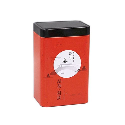 Boîte À Thé En Fer Blanc, Boîte Rectangulaire De Haute Qualité Avec Couvercle Noir, Boîte En Fer Blanc De Qualité Alimentaire, Cadeau De Mariage, Boîte De Rangement De Bonbons