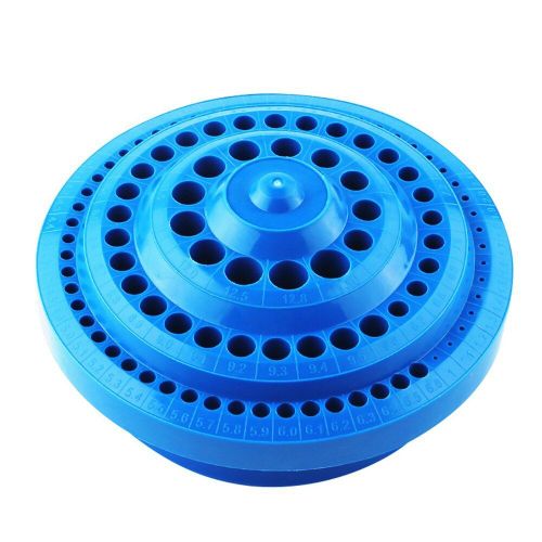 Boîte De Rangement En Plastique Dur Rond 1 Pièce 100 Pièces 1 13mm Foret 1 13mm Foret Boîtier De Rangement Support Trou Bleu Organisateur Boîte De Conteneur