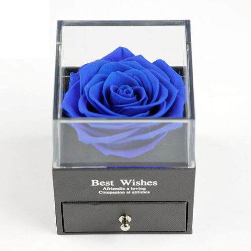Boîte-Cadeau Vide, Boîte De Rangement Pour Exposition De Bijoux, De Vraies Roses Conservées, De Boucles D'oreilles Et Colliers, Boîte-Cadeau Bony3869