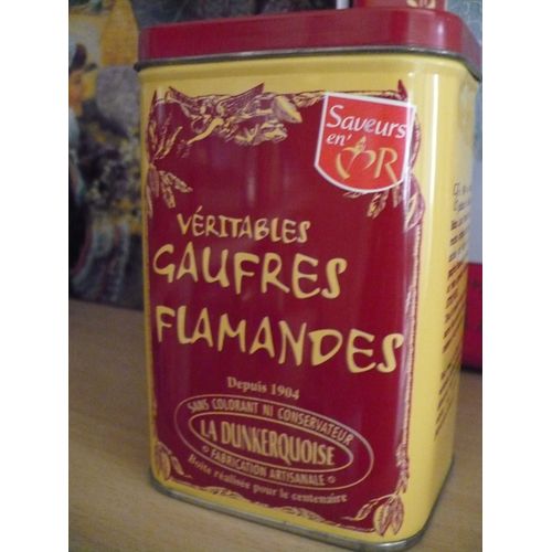 Veritable Gaufre Flamandes Boite Metal