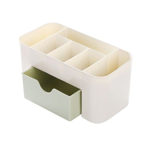 Soy2 Multifonctionnel Economie D'espace Bureau Comestics Organisateur De Toilette Maquillage Boîte De Rangement Avec Tiroir Vert Rose Bleu A30