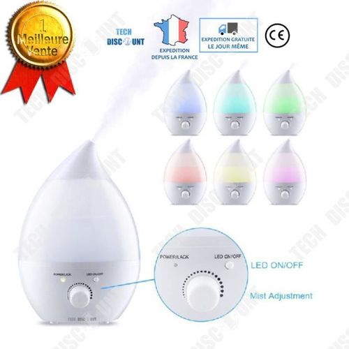 TD® Humidificateur d'air maison bebe chambre vase ionisateur silencieux veilleuse huiles essentielles enfant purificateur diffuseur