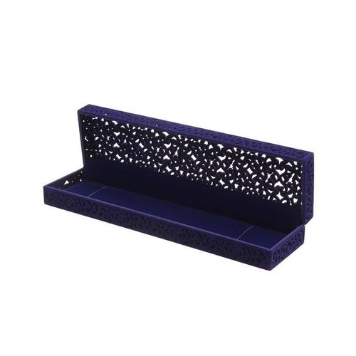 Yy 1 Boîte à Bijoux Creuse Collier Royal Bleu Organisateur De Chaîne Longue Boîte De Rangement Pour Voyage