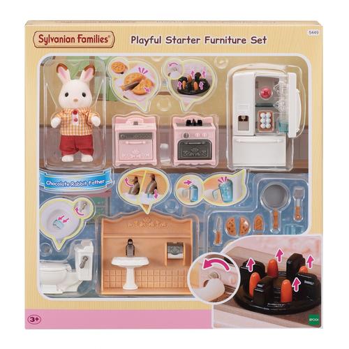 Sylvanian Families - Le Set D'ameublement Cosy Cottage Et Papa