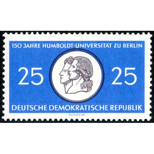 Timbre Oblitéré Deutsche Demokratische Republik, 150 Jahre Humboldt-Universität Zu Berlin, 25