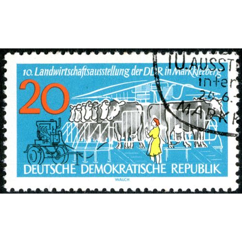 Timbre Oblitéré Deutsche Demokratische Republik, 10. Landwirtschaftsausstellung Der Ddr In Markkleeberg, 20