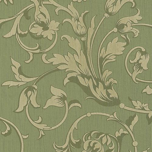 Papier peint aspect textile Profhome 956334-GU papier peint textile texturé à l'aspect textile mat vert 5,33 m2