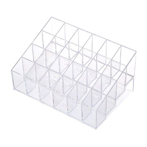 24 Grilles Boîte De Rangement Transparente, Maquillage Cosmétique Rouge à L?vres, Présentoir Support Boîte De Rangement
