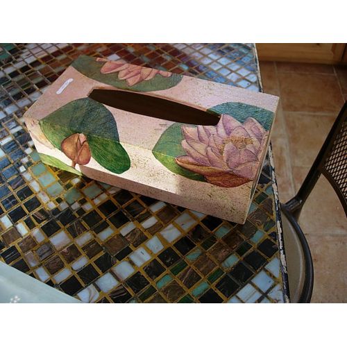 Boite A Mouchoirs En Bois Decoré