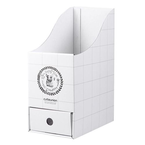 Yy Boîte De Rangement De Papier Blanc 1 Pièce Mallette De Données Étagère Porte-Fichiers Organiseur De Bureau Pour Chambre À Coucher Salon Salle D'étude Bureau
