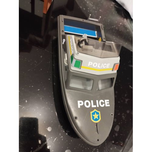 Bateau De Police Playmobil Gris