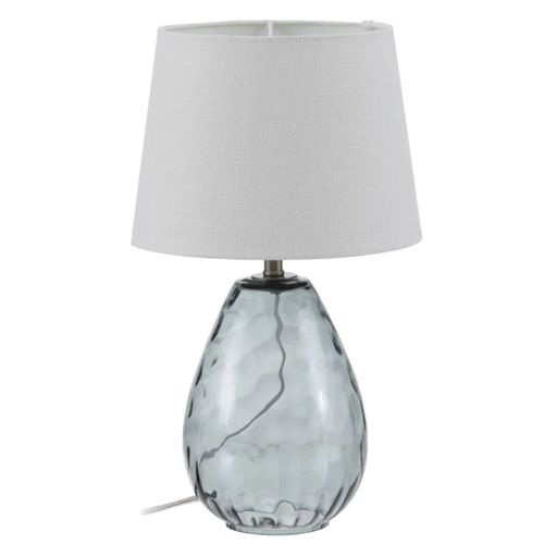 Lampe En Verre Gris 41 Cm
