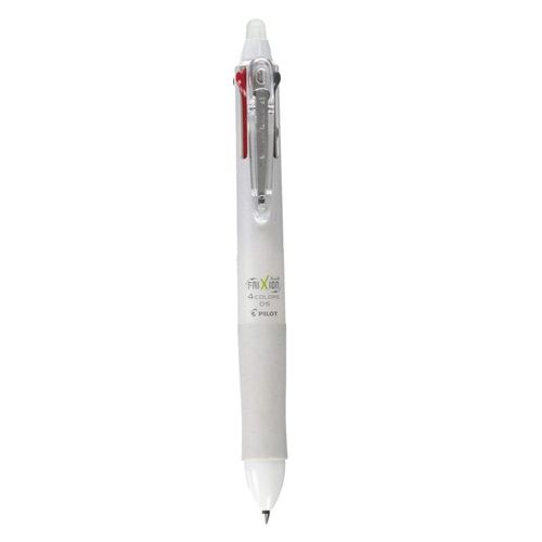 Pilot Frixion Ball Knock Stylo À Encre Gel 4 Couleurs Blanc (Lkfb-80ef-W)