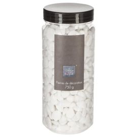 Atmosphera - Pierres Déco Blanches 750g - Petites L, 6,5 X L, 6,5 X H, 15,5 Cm Blanc