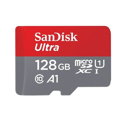 Carte Mémoire micro SDXC SanDisk Ultra 128 Go Vitesse de Lecture Allant jusqu'à 140MB/S, Classe 10, U1, A1 Adaptateur SD inclus